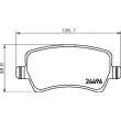 Jeu de 4 plaquettes de frein arrière HELLA 8DB 355 025-401 - Visuel 2