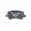 Jeu de 4 plaquettes de frein arrière HELLA 8DB 355 025-411 - Visuel 3