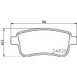 Jeu de 4 plaquettes de frein arrière HELLA 8DB 355 025-421 - Visuel 1