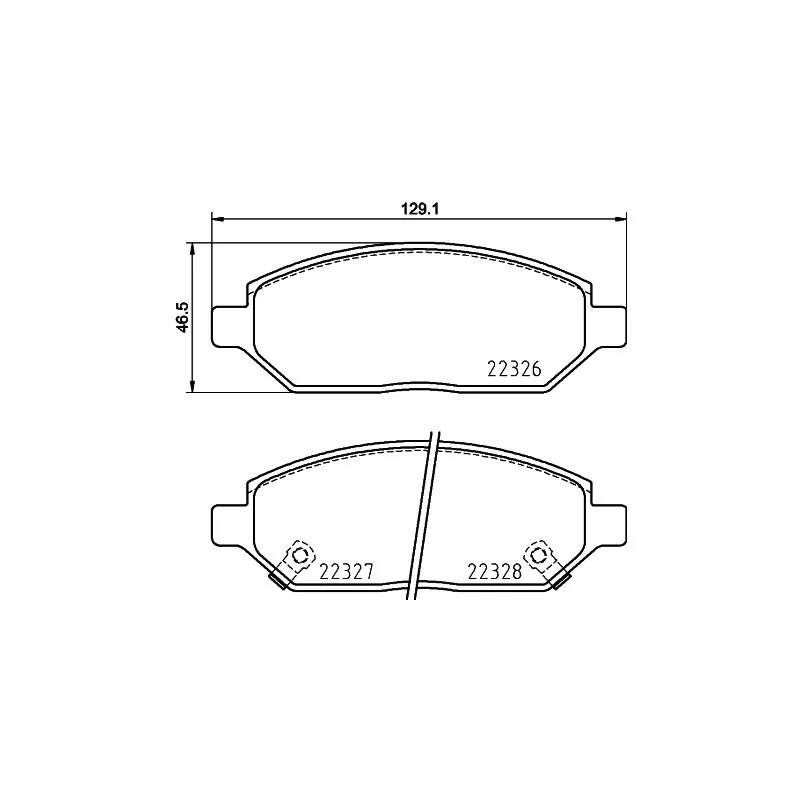 Jeu de 4 plaquettes de frein avant HELLA 8DB 355 025-451