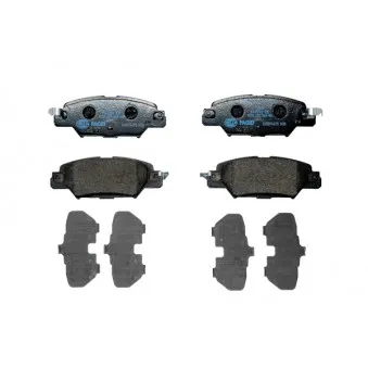 Jeu de 4 plaquettes de frein arrière HELLA 8DB 355 025-461