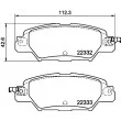Jeu de 4 plaquettes de frein arrière HELLA 8DB 355 025-461 - Visuel 2