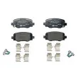 Jeu de 4 plaquettes de frein arrière HELLA 8DB 355 025-481 - Visuel 1