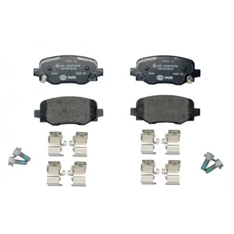 Jeu de 4 plaquettes de frein arrière HELLA 8DB 355 025-481