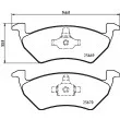 Jeu de 4 plaquettes de frein avant HELLA 8DB 355 025-641 - Visuel 2