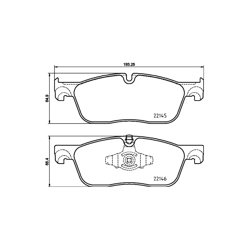 Jeu de 4 plaquettes de frein avant HELLA 8DB 355 025-701