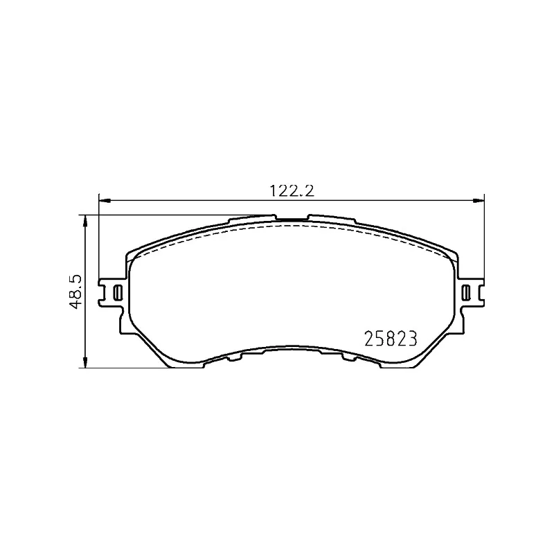 Jeu de 4 plaquettes de frein avant HELLA 8DB 355 025-711