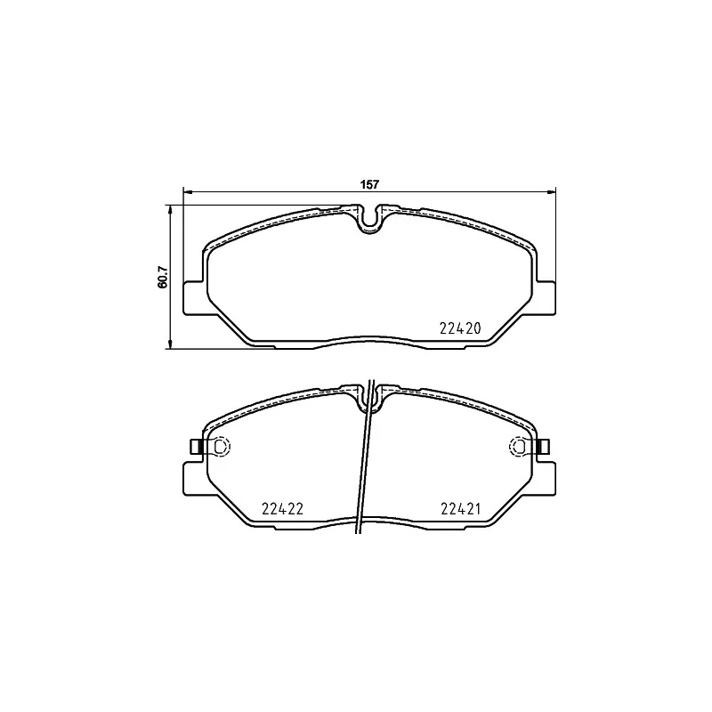Jeu de 4 plaquettes de frein avant HELLA 8DB 355 025-751