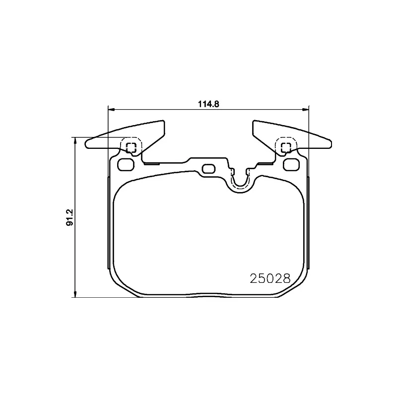 Jeu de 4 plaquettes de frein avant HELLA 8DB 355 025-771