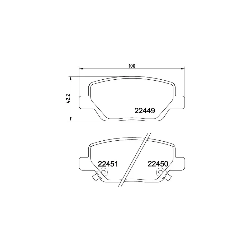 Jeu de 4 plaquettes de frein arrière HELLA 8DB 355 025-861