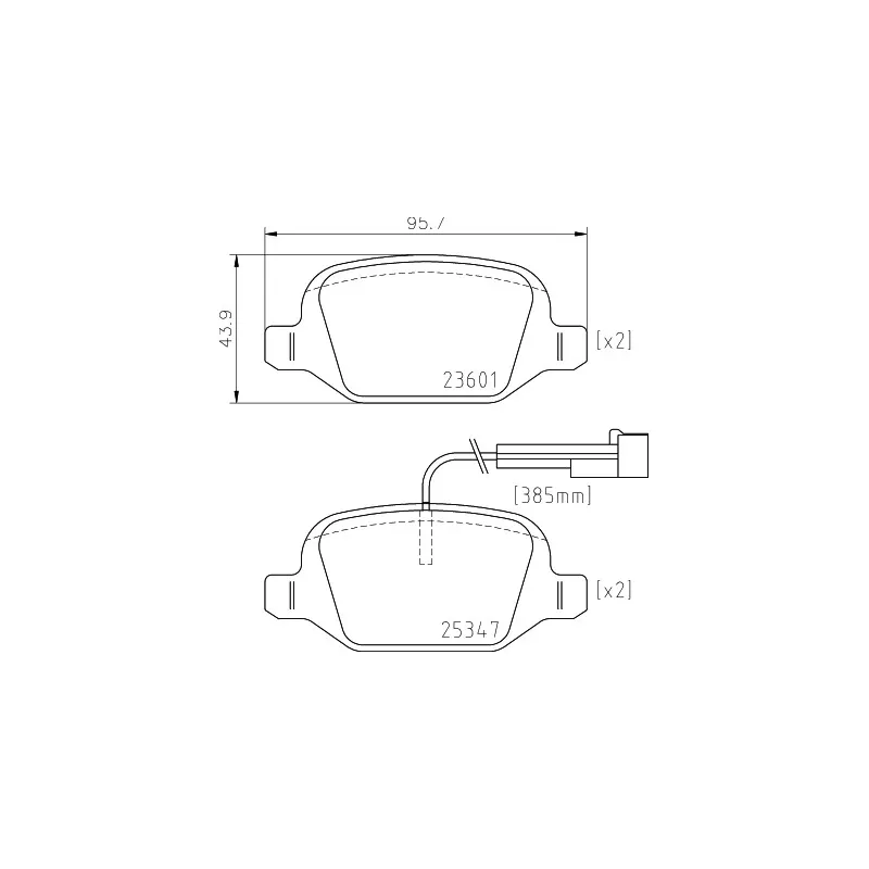 Jeu de 4 plaquettes de frein arrière HELLA 8DB 355 031-561