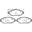Jeu de 4 plaquettes de frein avant HELLA 8DB 355 031-751 - Visuel 2