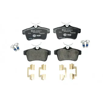 Jeu de 4 plaquettes de frein arrière HELLA 8DB 355 031-811