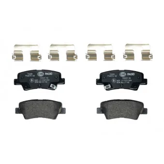 Jeu de 4 plaquettes de frein arrière HELLA 8DB 355 031-821