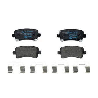Jeu de 4 plaquettes de frein arrière HELLA 8DB 355 037-651