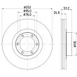 Jeu de 2 disques de frein avant HELLA 8DD 355 100-331 - Visuel 2