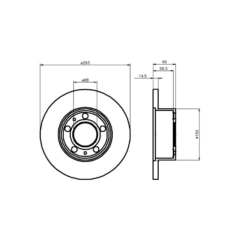 Jeu de 2 disques de frein avant HELLA 8DD 355 100-451