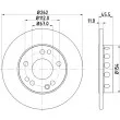 Jeu de 2 disques de frein avant HELLA 8DD 355 100-741 - Visuel 1