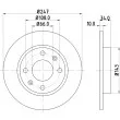 Jeu de 2 disques de frein avant HELLA 8DD 355 100-841 - Visuel 1