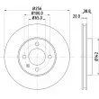 Jeu de 2 disques de frein avant HELLA 8DD 355 101-321 - Visuel 1