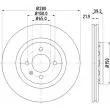 Jeu de 2 disques de frein avant HELLA 8DD 355 101-831 - Visuel 1