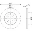 Jeu de 2 disques de frein avant HELLA 8DD 355 102-651 - Visuel 1