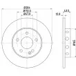 Disque de frein avant droit HELLA 8DD 355 102-951 - Visuel 1