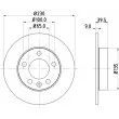 Jeu de 2 disques de frein arrière HELLA 8DD 355 105-411 - Visuel 1