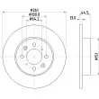 Jeu de 2 disques de frein avant HELLA 8DD 355 105-861 - Visuel 1