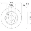 Jeu de 2 disques de frein avant HELLA 8DD 355 106-191 - Visuel 1