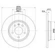 Jeu de 2 disques de frein arrière HELLA 8DD 355 106-661 - Visuel 1