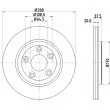 Jeu de 2 disques de frein arrière HELLA 8DD 355 106-831 - Visuel 1