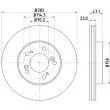 Jeu de 2 disques de frein avant HELLA 8DD 355 107-131 - Visuel 1