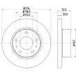 Jeu de 2 disques de frein avant HELLA 8DD 355 107-401 - Visuel 1