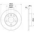 Jeu de 2 disques de frein arrière HELLA 8DD 355 107-541 - Visuel 1