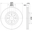 Jeu de 2 disques de frein avant HELLA 8DD 355 107-831 - Visuel 1