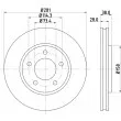 Jeu de 2 disques de frein avant HELLA 8DD 355 107-891 - Visuel 1