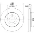 Jeu de 2 disques de frein avant HELLA 8DD 355 107-931 - Visuel 1