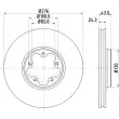 Jeu de 2 disques de frein avant HELLA 8DD 355 108-121 - Visuel 1