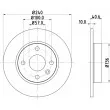 Jeu de 2 disques de frein arrière HELLA 8DD 355 108-251 - Visuel 1