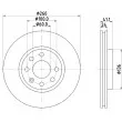 Jeu de 2 disques de frein avant HELLA 8DD 355 108-271 - Visuel 1
