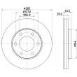 Jeu de 2 disques de frein avant HELLA 8DD 355 108-531 - Visuel 2
