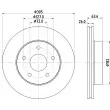 Jeu de 2 disques de frein avant HELLA 8DD 355 108-601 - Visuel 1