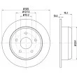 Jeu de 2 disques de frein arrière HELLA 8DD 355 108-611 - Visuel 1