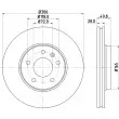 Jeu de 2 disques de frein avant HELLA 8DD 355 108-951 - Visuel 1