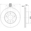 Jeu de 2 disques de frein avant HELLA 8DD 355 109-021 - Visuel 1