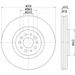 Jeu de 2 disques de frein avant HELLA 8DD 355 109-131 - Visuel 1