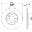 Jeu de 2 disques de frein avant HELLA 8DD 355 109-331 - Visuel 1