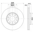 Jeu de 2 disques de frein avant HELLA 8DD 355 109-621 - Visuel 1