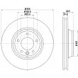 Disque de frein avant droit HELLA 8DD 355 109-781 - Visuel 1